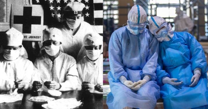 Pandemi Flu Spanyol 1918-1920 dan Pandemi Covid-19 2019-2020. Foto: Globalnews.ca